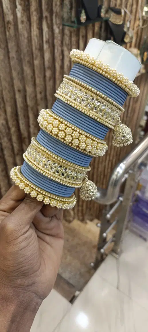 Metal Color Bridal Chuda Bangles 2 Wholesale Price In Surat
